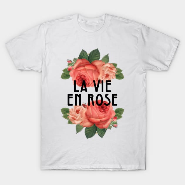 La Vie En Rose Edith Piaf Vintage Rose Life in Pink To see with rose coloured glasses